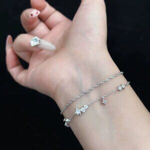 Elegant Silver Star Bracelet